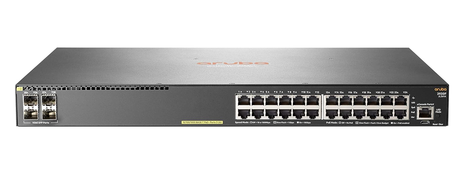 Aruba 2930F 24G PoE+ 4SFP Switch - JL261A