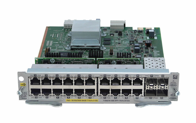 Aruba 5400R 20‑port 10/100/1000BASE‑T PoE+/4‑port 1G/10GbE SFP+ MACsec v3 zl2 Module - J9990A