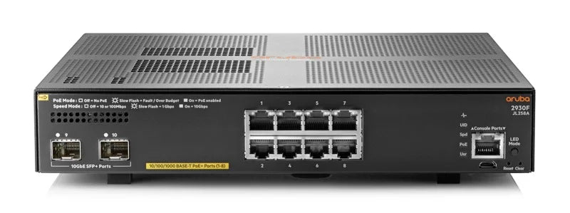 Aruba 2930F 8G PoE+ 2SFP+ Switch - JL258A