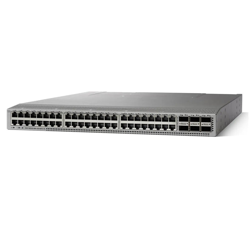 Cisco Nexus 93108TC 48x 1/2.5/5/10G RJ45 and 6x 40/100Gbit QSFP28 Network Switch - N9K-C93108TC-FX3P