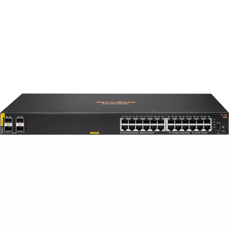 Aruba CX 6000 24G Class4 PoE 4SFP 370W Switch - R8N87A