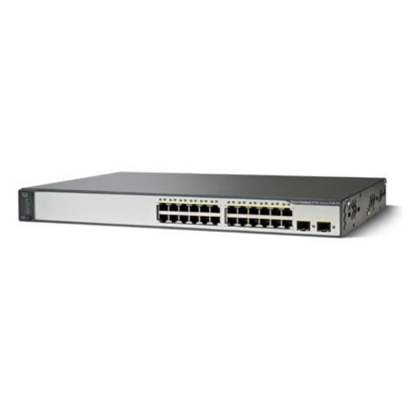 Cisco Catalyst 3750V2-24PS-S WS-C3750V2-24PS-S PoE Switch